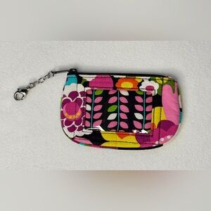 Vera Bradley Kiev Paisley Zip ID Case Coin Purse 3”x5”